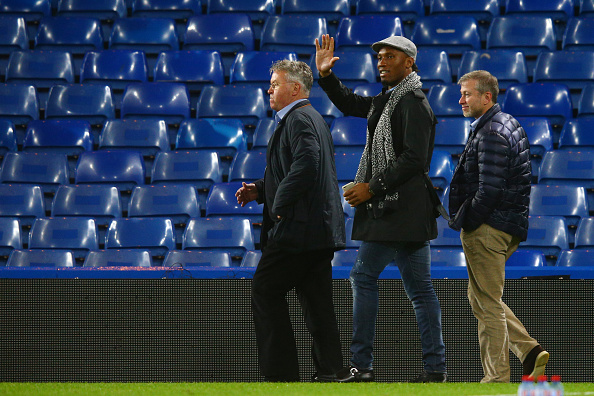 Didier Drogba, Guus Hiddink, Roman Abramovich Didier Drogba, Guus Hiddink, Roman Abramovich