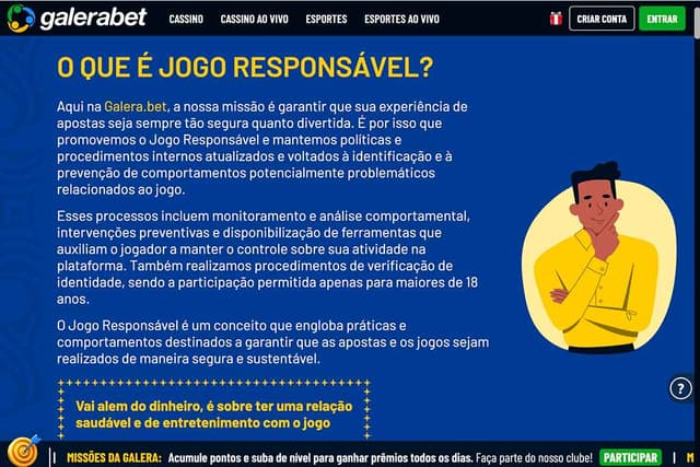 galera bet pagina jogo responsavel
