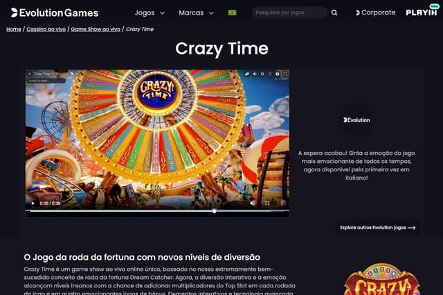 pagina crazy time o jogo da roda a fortuna