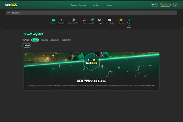 pagina de promoçoes do cassino bet365
