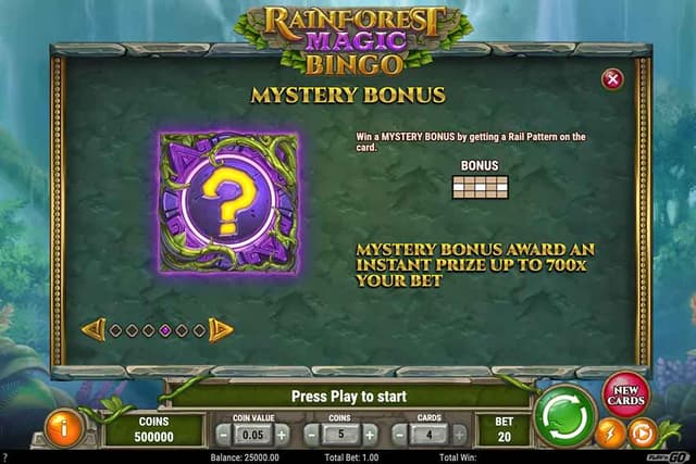 informaçoes de como jogar rainforest magic bingo tela 4