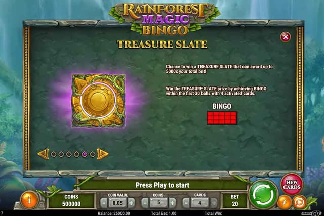 informaçoes de como jogar rainforest magic bingo tela 5