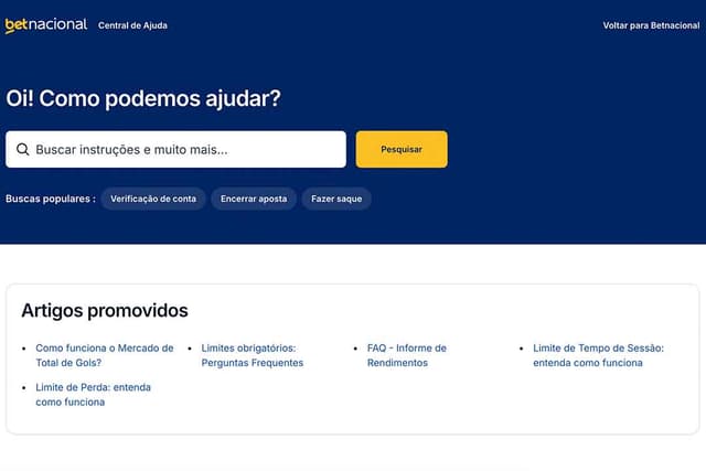 pagina de suporte ao cliente cassino betnacional
