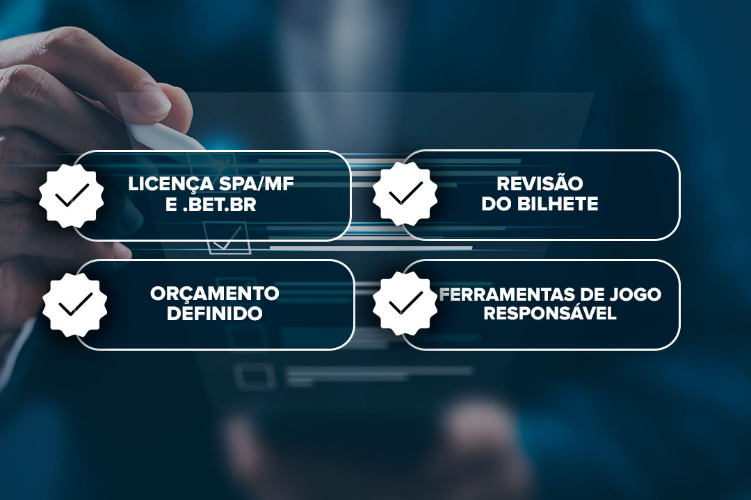 Checklist para as suas apostas ao vivo: licença; banca, ferramentas de jogo responsável e confirmar tudo antes de apostar.