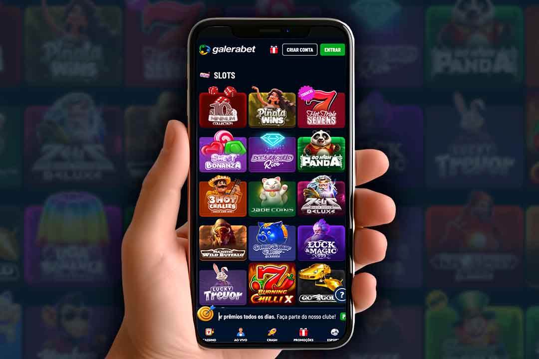 pagina dos slots da galera bet em um celular