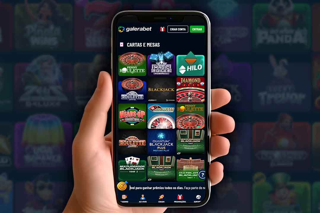 tela do catálogo dos jogos de mesa na galera bet no celular