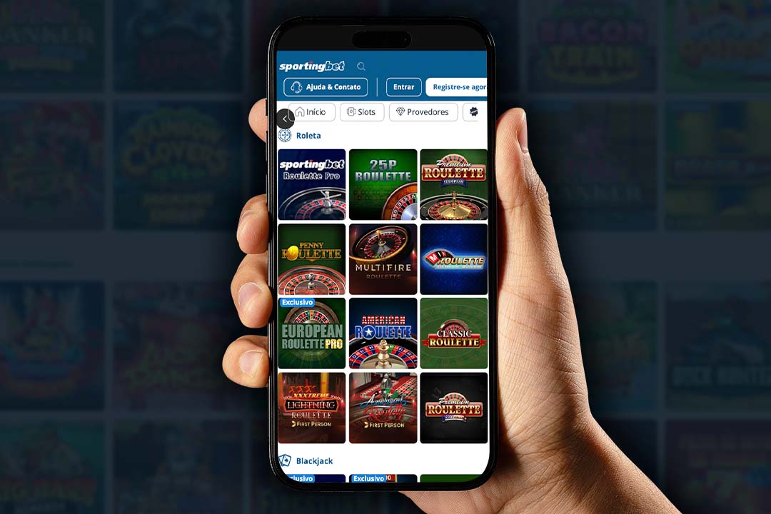 tela de celular com jogos de mesa na sportingbet