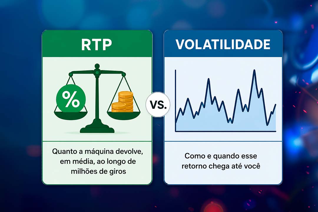 infografico com diferença entre rtp vs volatilidade