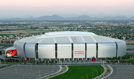 glendale, az usa - state farm stadium antes do jogo do campeonato