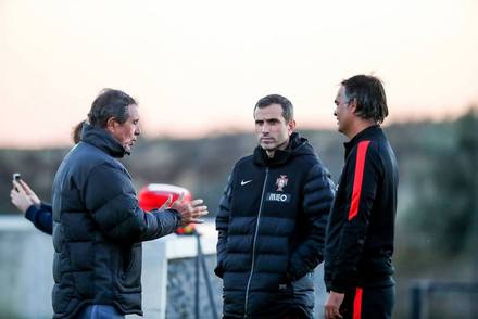 Treino dos sub-21 na Cidade do Futebol