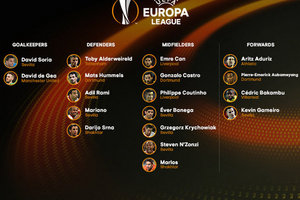 Trs brasileiros despontam na seleo da Liga Europa