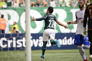 Weverton fecha o gol, Veiga faz de pnalti e Palmeiras vence o Santo Andr