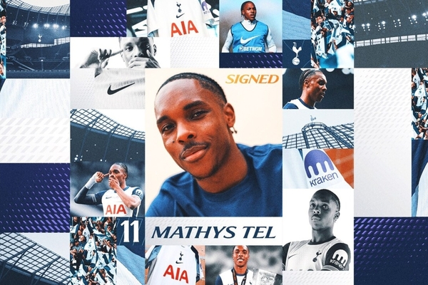 Tottenham anuncia a contratao definitiva de Mathys Tel