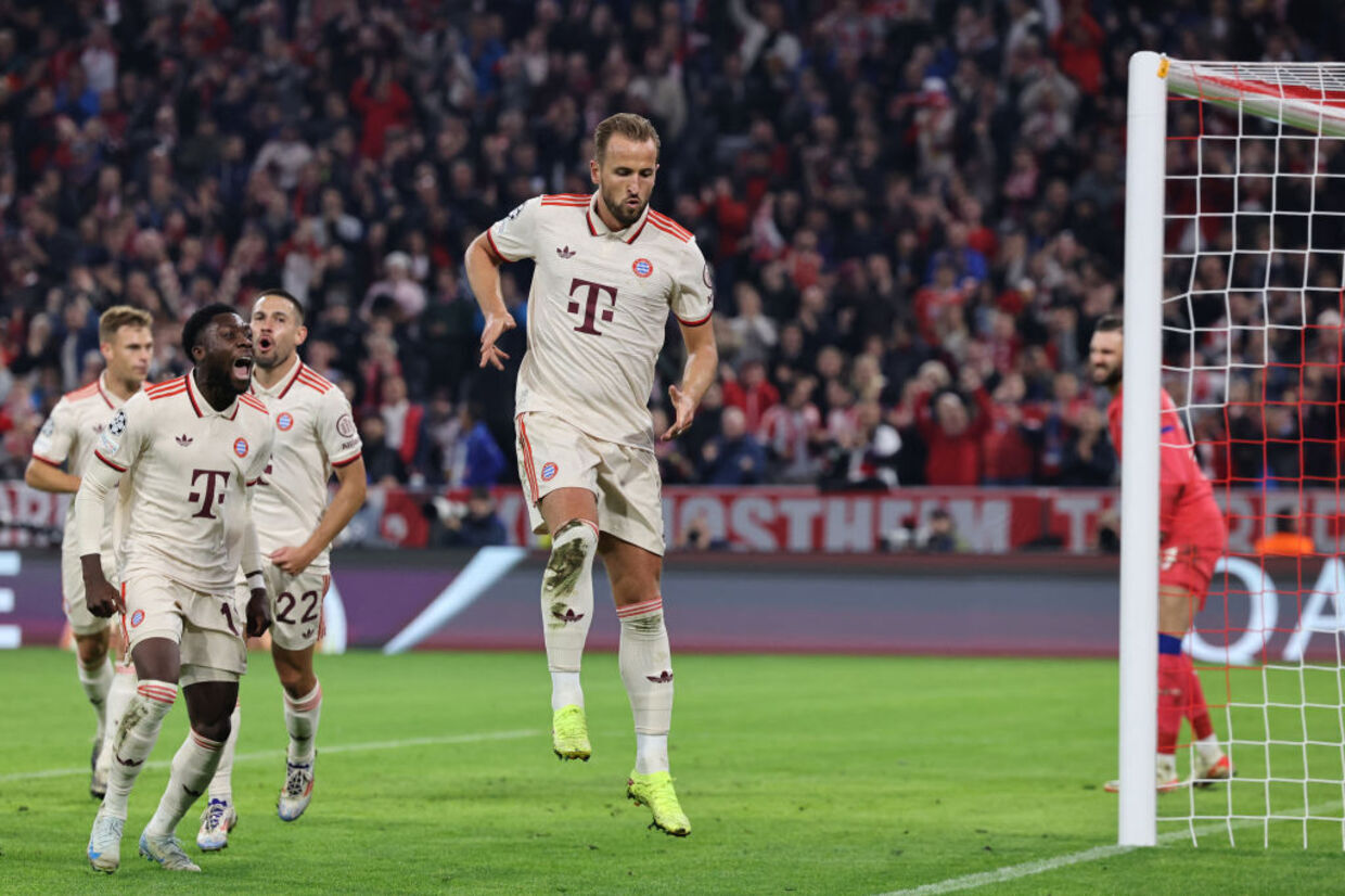 Kane atropela com a sua eficiência e Bayern passeia na estreia da Liga dos Campeões