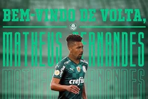 Palmeiras oficializa retorno de Matheus Fernandes, ex-Barcelona