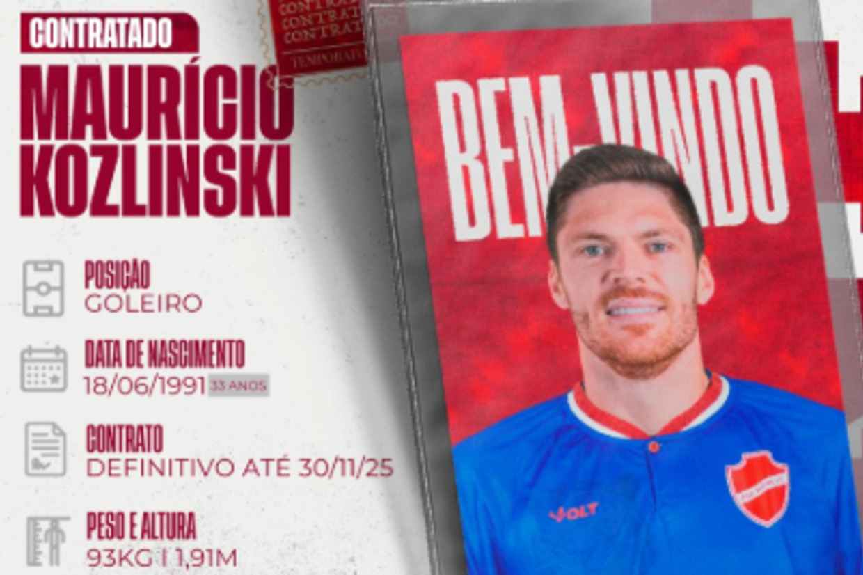 Vila Nova confirma Kozlinski como novo goleiro