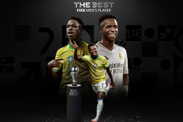 Vincius Jnior  eleito o melhor jogador do mundo pela Fifa