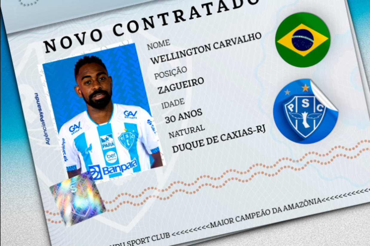 Cria do Flu, Wellington Carvalho assina com o Paysandu