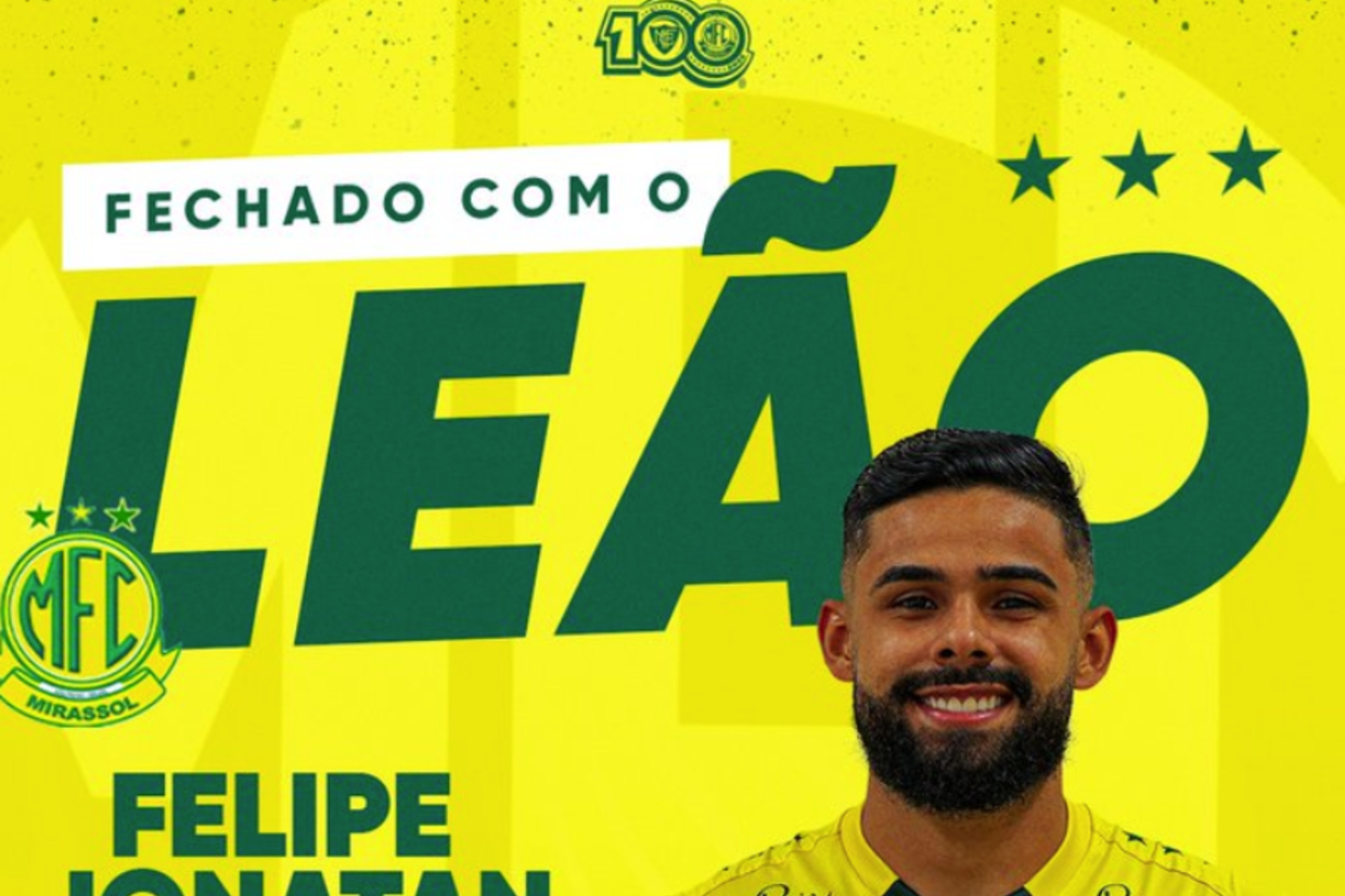 Sem espaço no Fortaleza, Felipe Jonatan é confirmado no Mirassol