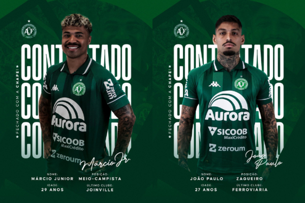 Chapecoense anuncia dupla de reforos para a Srie B