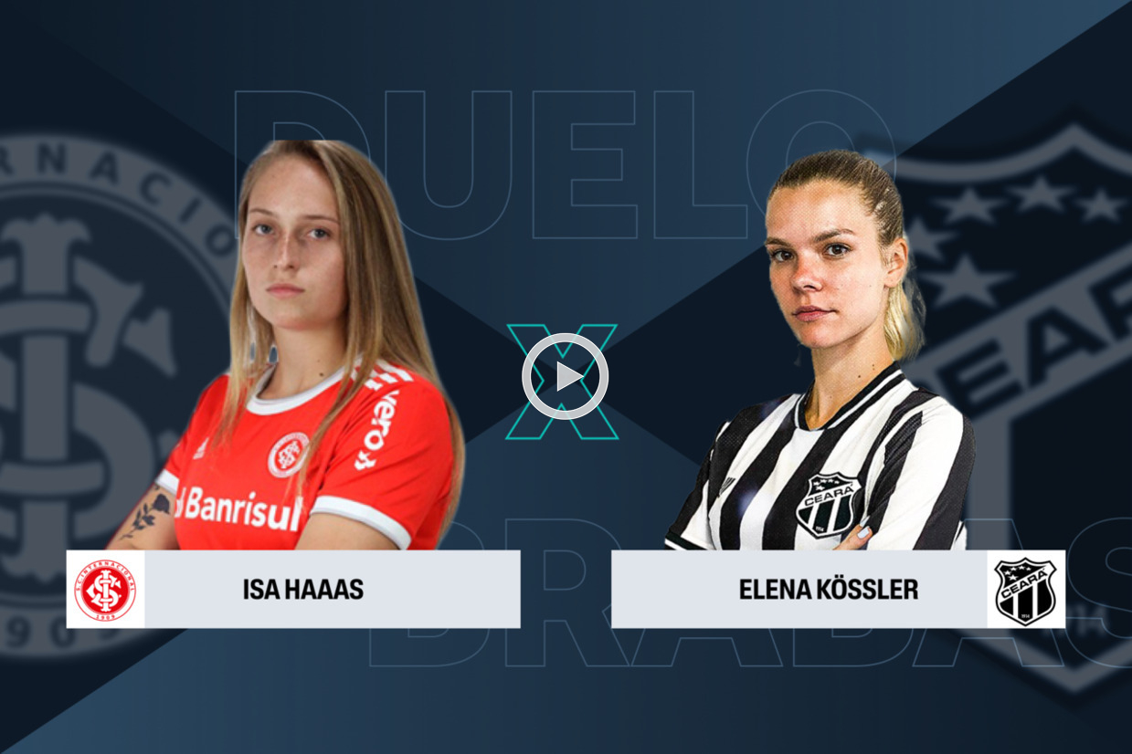 Desafio das Brabas: Isa Haas e Elena Kossler no duelo da penúltima rodada do Brasileirão
