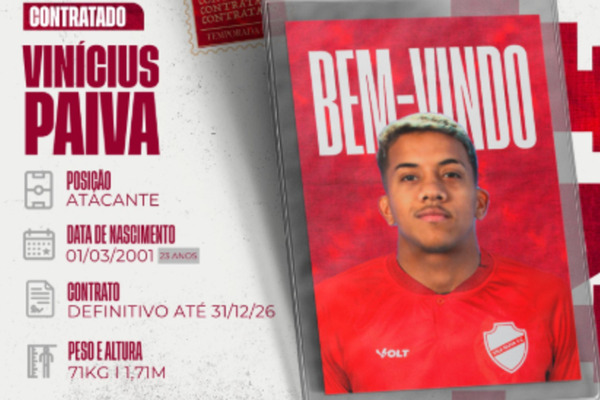 Vinicius Paiva refora o ataque do Vila Nova