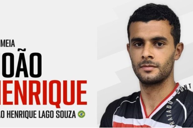 Meia Joo Henrique oficializado no Santa Cruz 