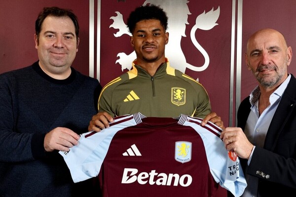 Aston Villa anuncia Marcus Rashford, que deixa o United