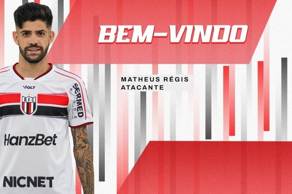 Atacante Matheus Rgis  reforo do Botafogo de So Paulo para Srie B