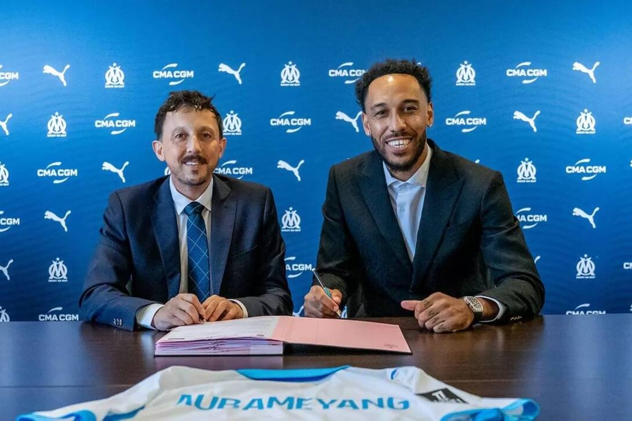 Olympique de Marseille confirma retorno de Aubameyang