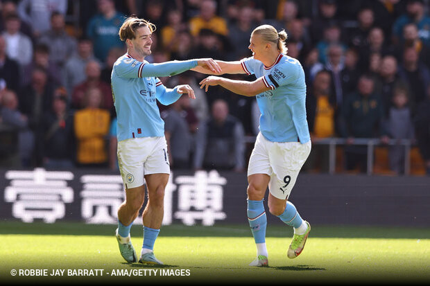 Com mais um de Haaland, City bate Wolves e assume liderana provisria