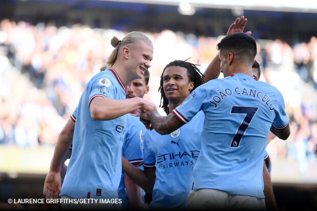 Haaland faz 13º gol em 20 jogos pelo City, que goleia e assume a liderança  da Premier League - Premier League - Br - Futboo.com