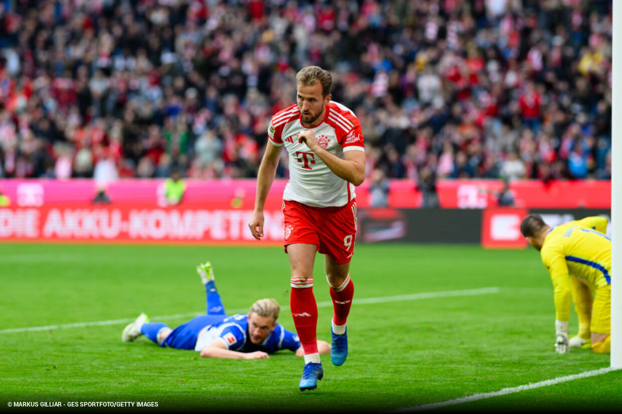 Harry Kane faz gol, dá assistência e Bayern goleia o Werder Bremen