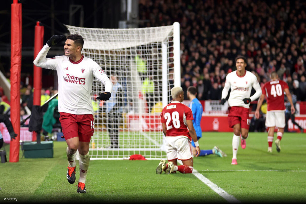 Casemiro salva no fim, United bate Nottingham Forest e avana na FA Cup