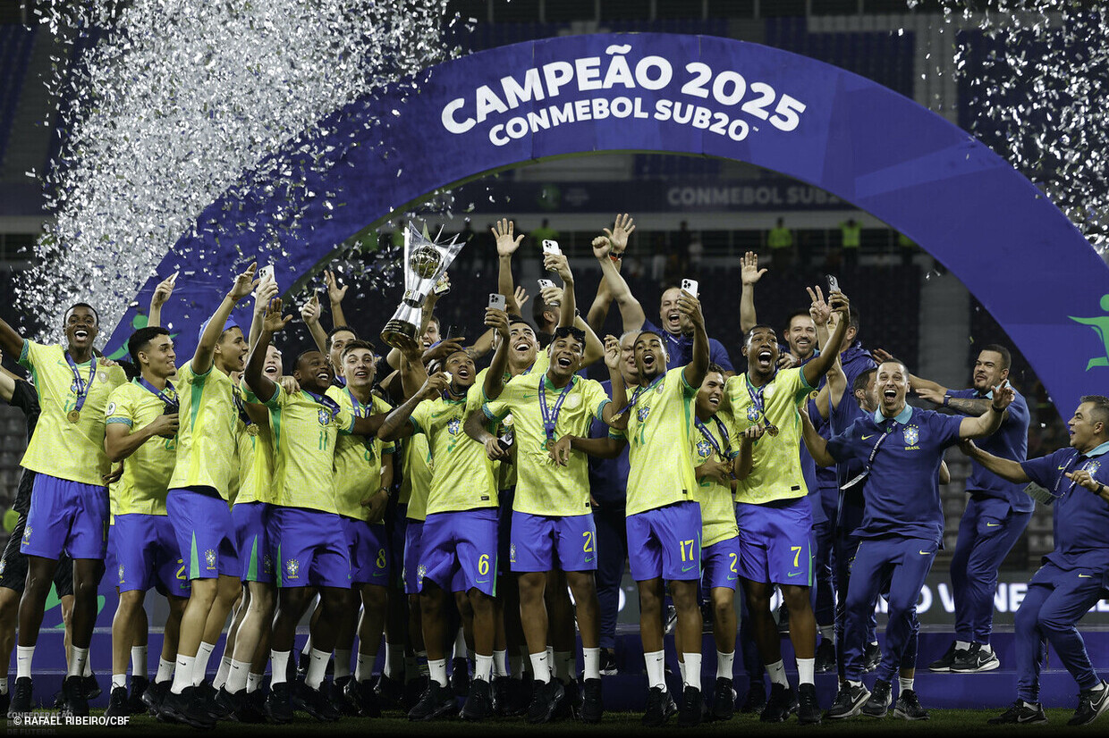 Campeo! Brasil bate o Chile, conta com derrota argentina e fatura o Sul-Americano sub-20